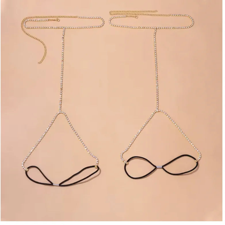 Rhinestone Thigh Chain — 2-Piece Set