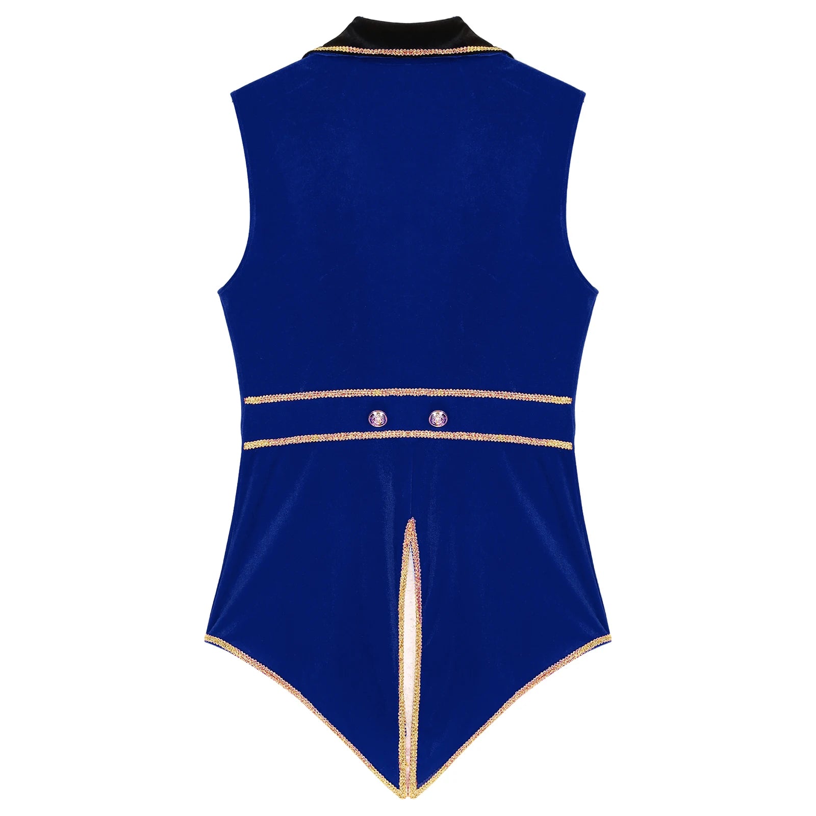 Velvet Circus Ringmaster Tailcoat Vest Marching Band Halloween Showman Outerwear