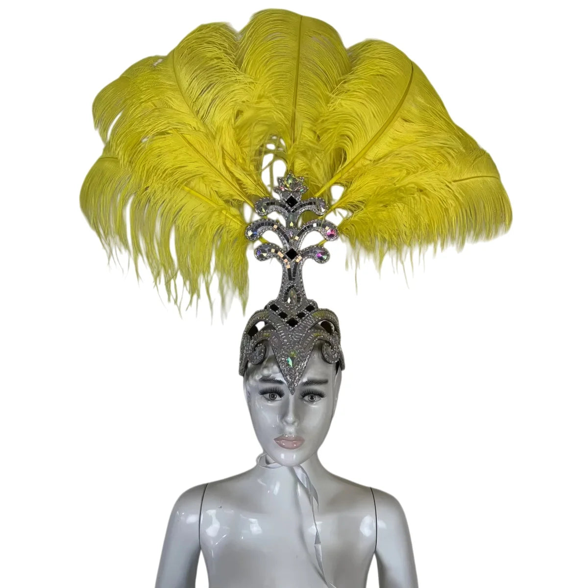 The Stardust Samba Queen – Premium Feathers & Rhinestones Carnival Headdress