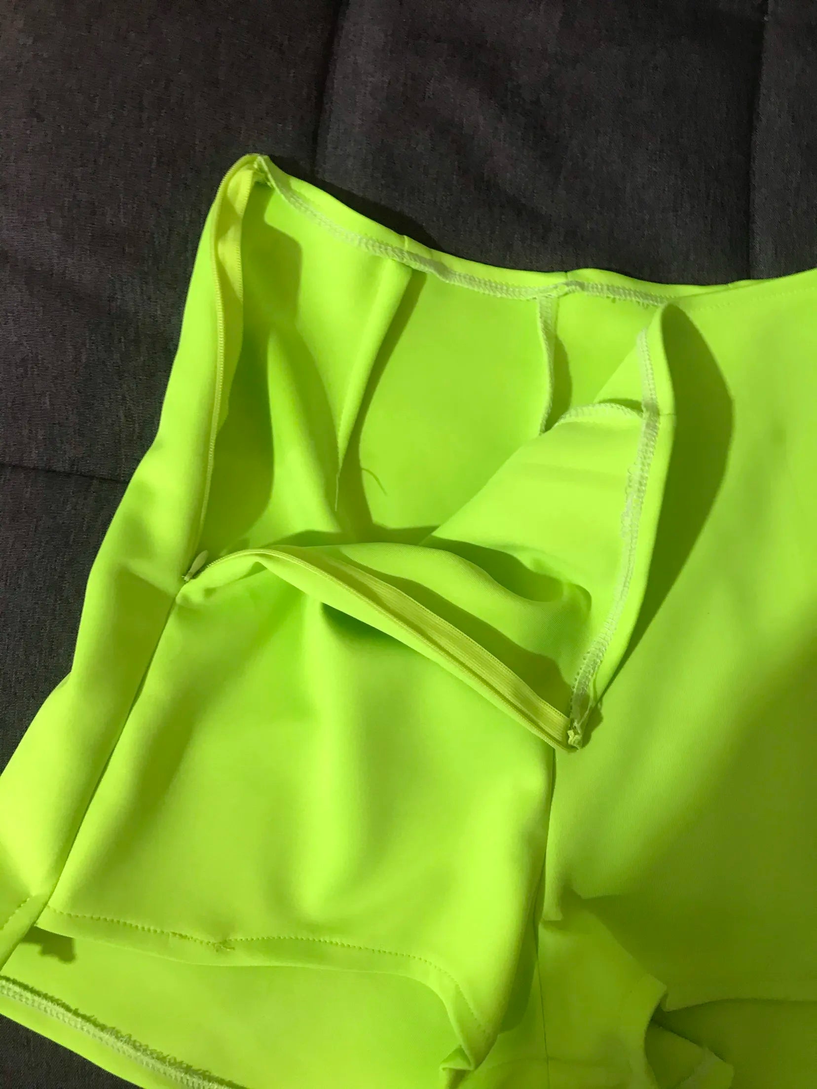 Fluorescent Neon Green High-Waisted Pole Dance & Gogo Hot Shorts Costume