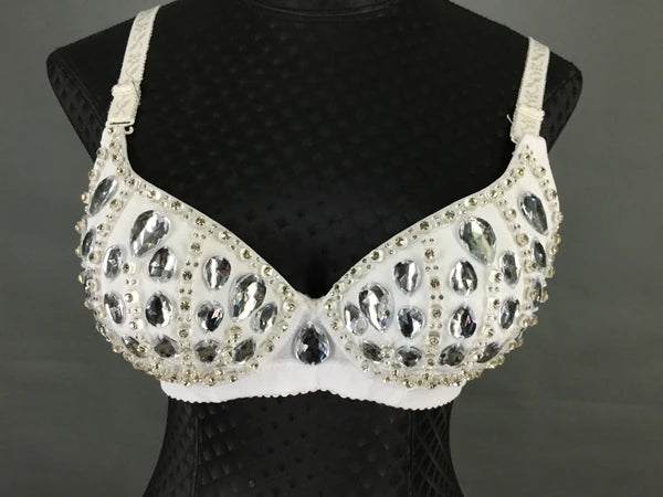 The Stardust A-Lister – Sparkling Handmade Rhinestone DJ & Singer Performance Bra Top