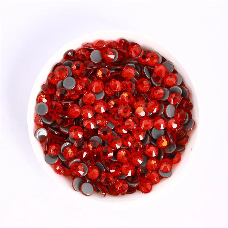 Glass Crystal Hot-Fix Rhinestones Flatback Strass Stones SS6-SS30 Bulk Pack