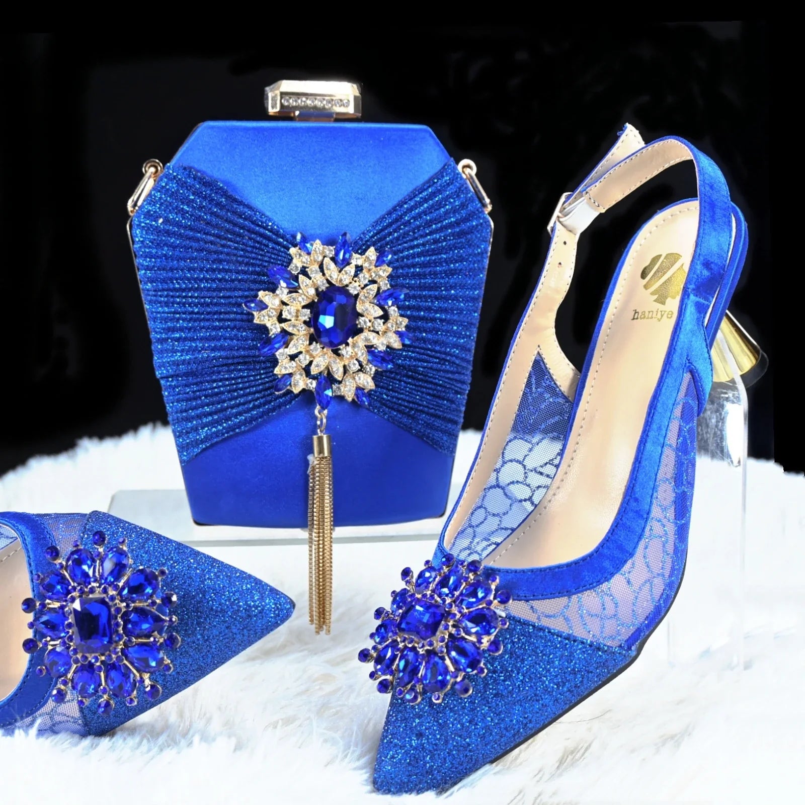 High Quality African Style Ladies Shoes And Bag Set