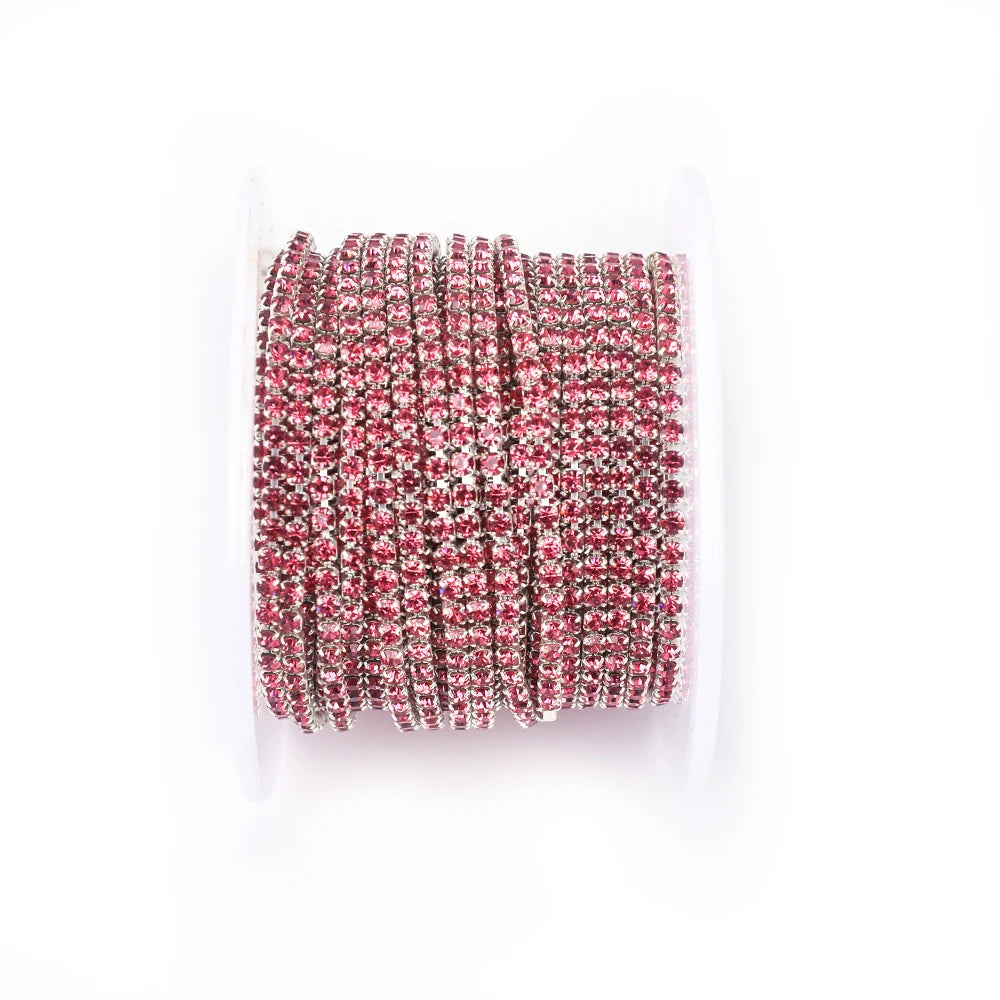 The Stardust Prism Stream – Premium Glass Crystal Close Rhinestone Cup Chain Trim