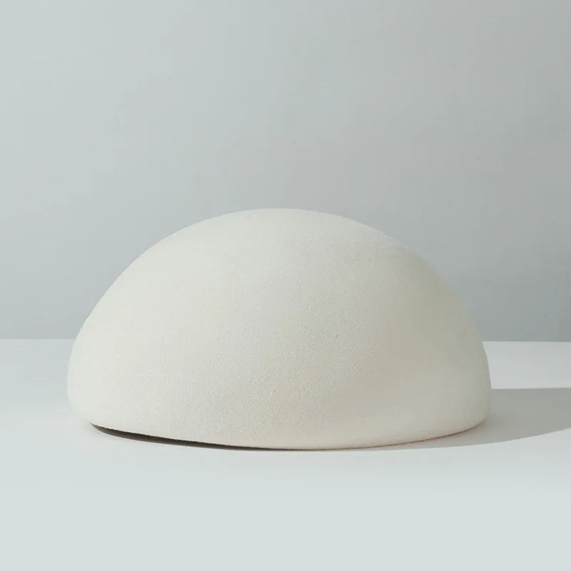 Wool Felt Pillbox Hat — 56–58 cm