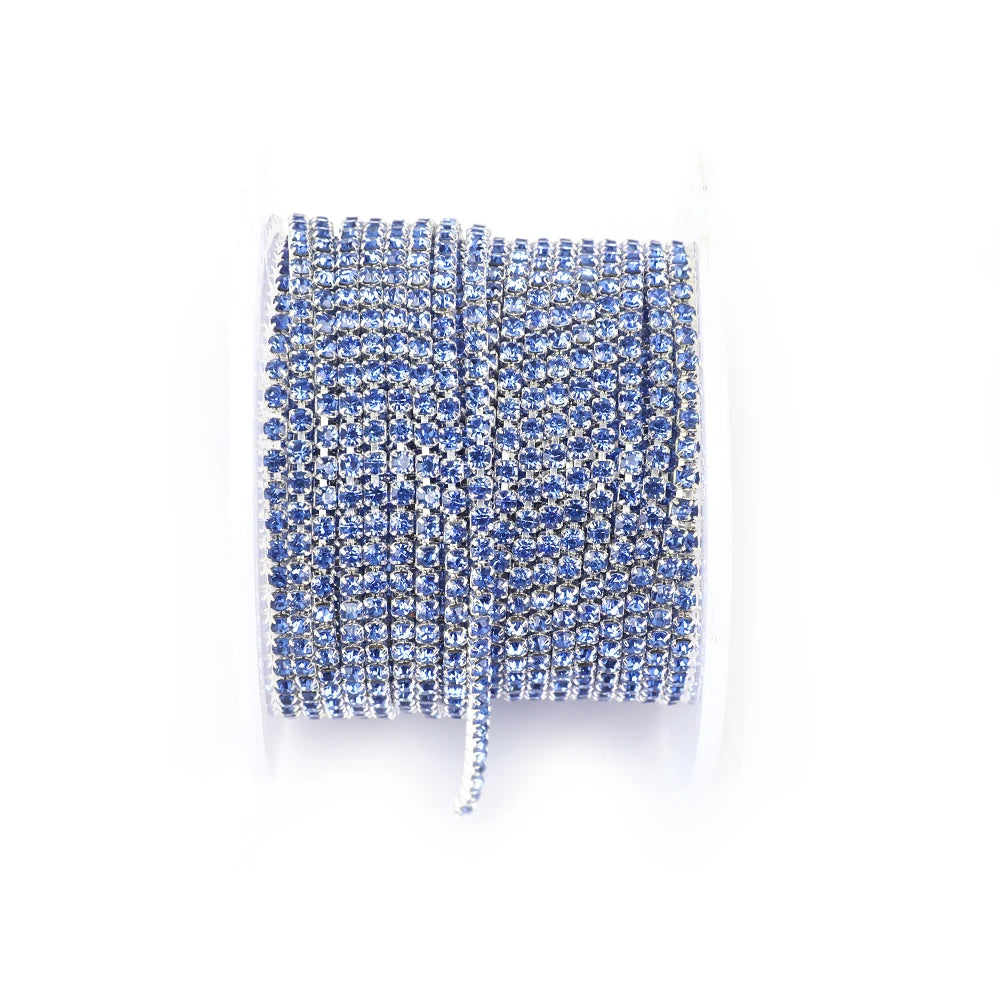 The Stardust Prism Stream – Premium Glass Crystal Close Rhinestone Cup Chain Trim