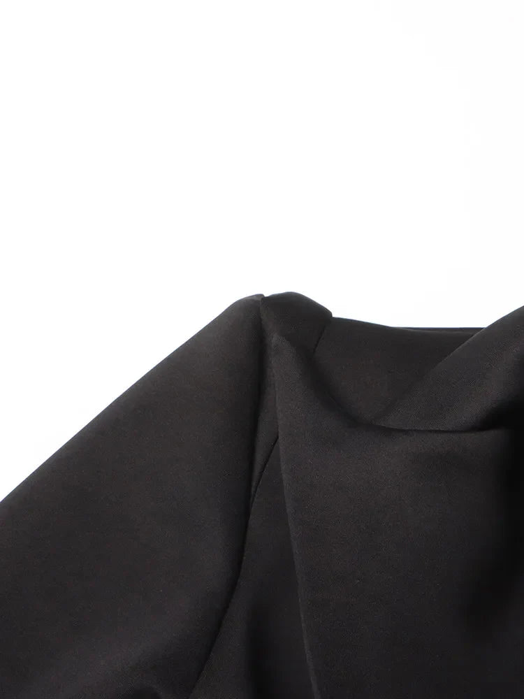 Patchwork Sequins Long Sleeve High Waist Spliced Pearls Mini Dresse