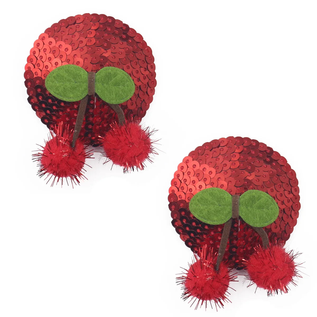 Sparkling Cherry & Fruit Sequined Nipple Pasties Set