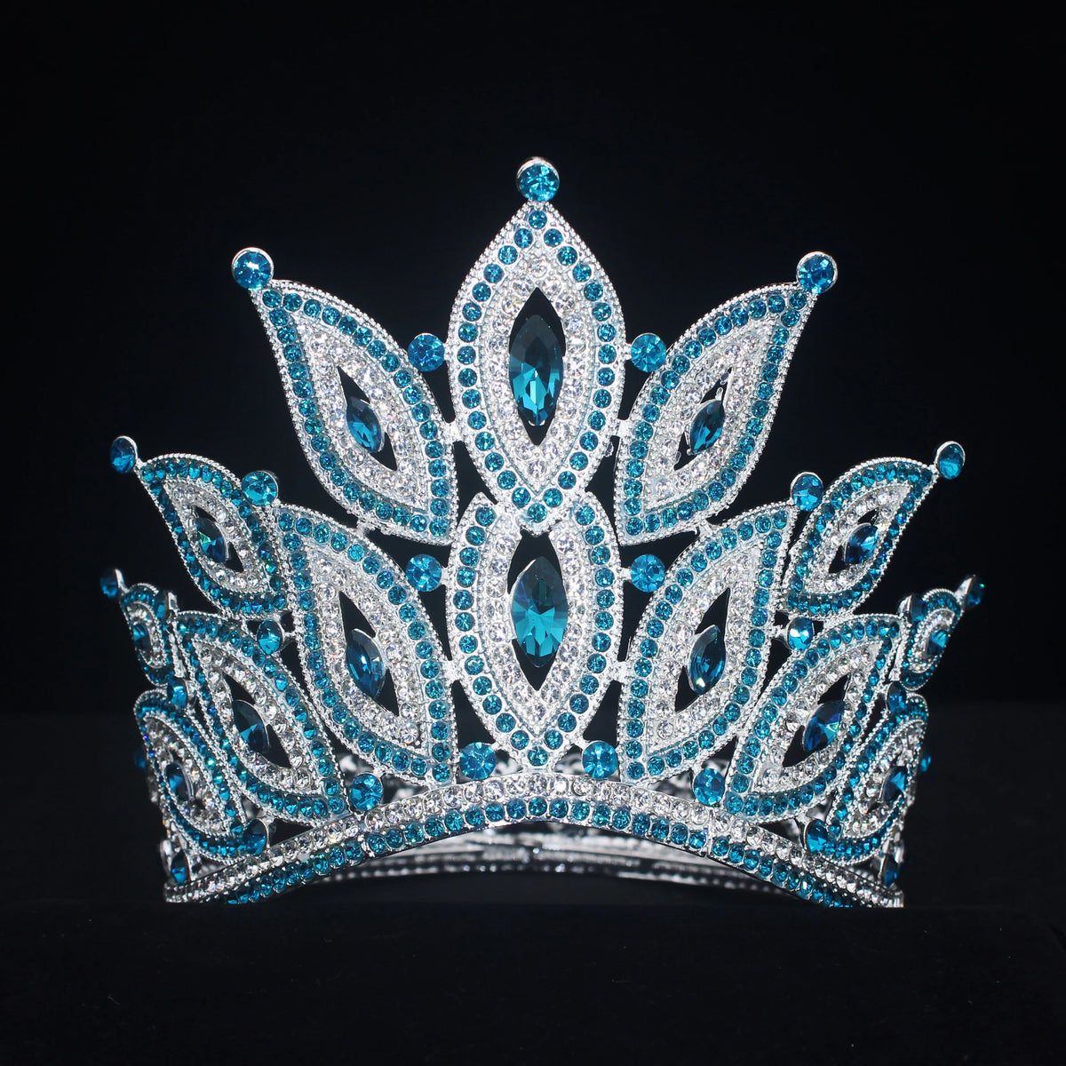 Crystal Bridal Tiara Crown – Vintage Queen Rhinestone Wedding Diadem in Gold or Silver