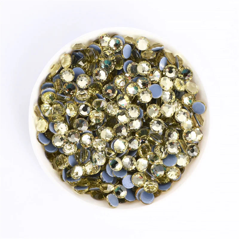 Glass Crystal Hot-Fix Rhinestones Flatback Strass Stones SS6-SS30 Bulk Pack