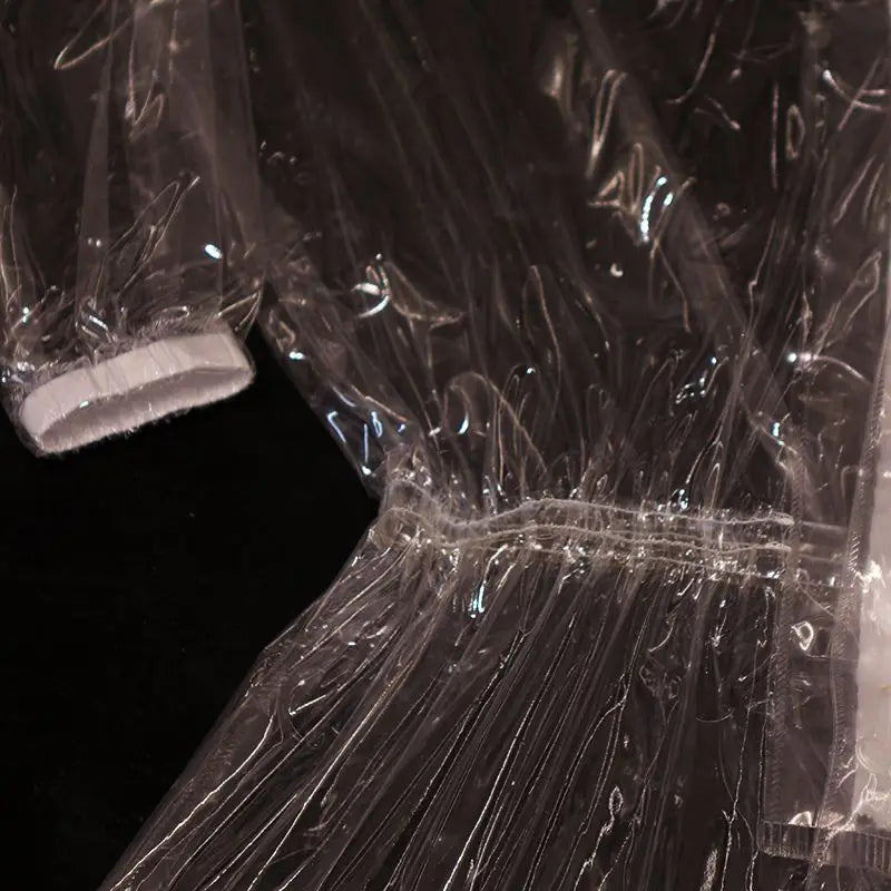Handmade Clear PVC Hooded Jumpsuit & Waterproof Stage Clubwear Costume