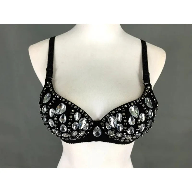 The Stardust A-Lister – Sparkling Handmade Rhinestone DJ & Singer Performance Bra Top