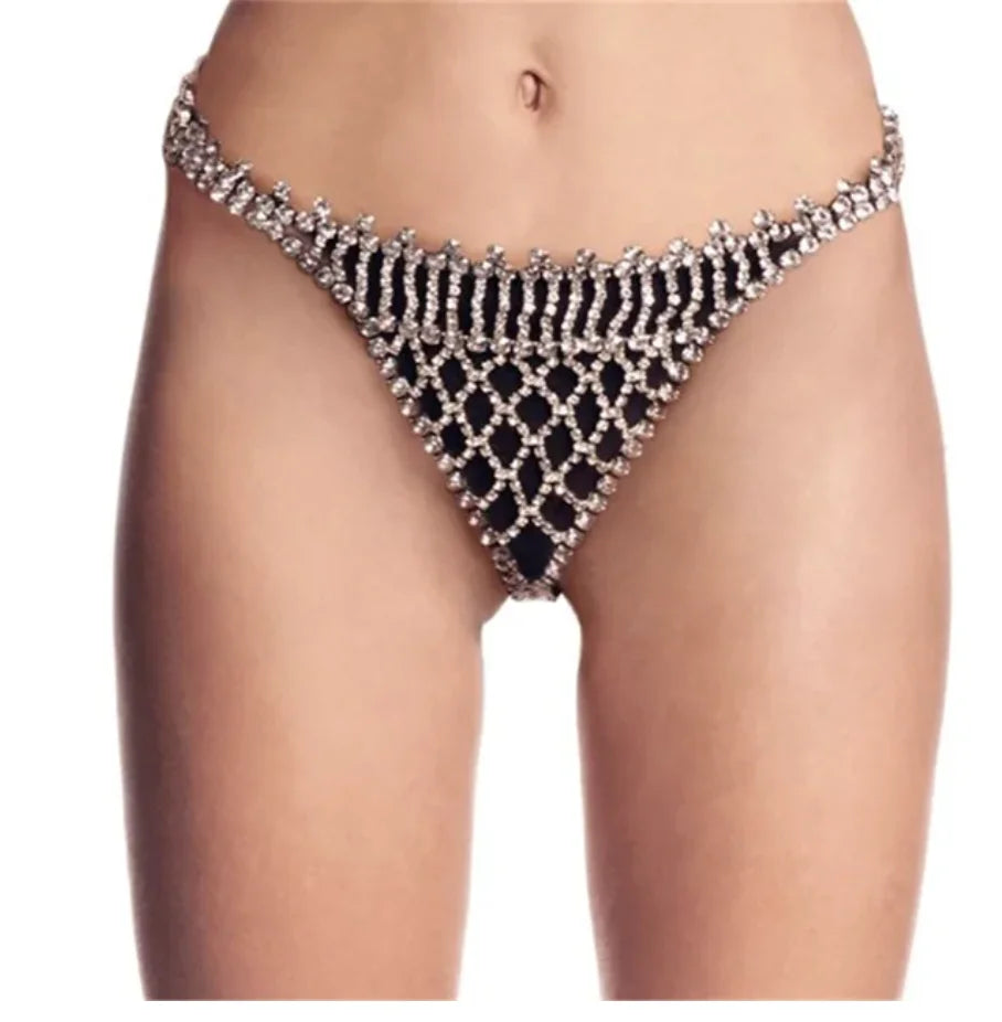 Crystal Bra & Thong Body Chain