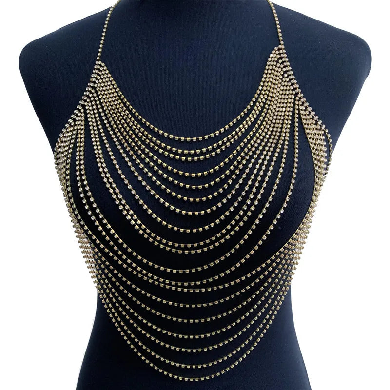 Crystal Sling Bra Body Chain