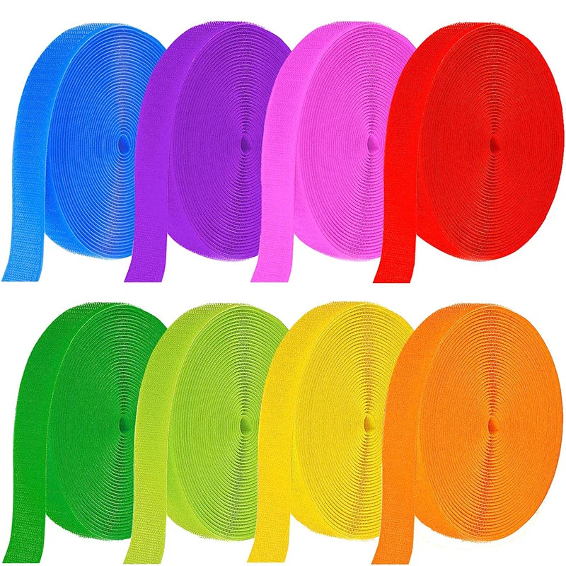 10Meters/Pair Colorful 20mm Wide Hook and Loop Fastener Tape Non-Adhesive Sewing Supplies