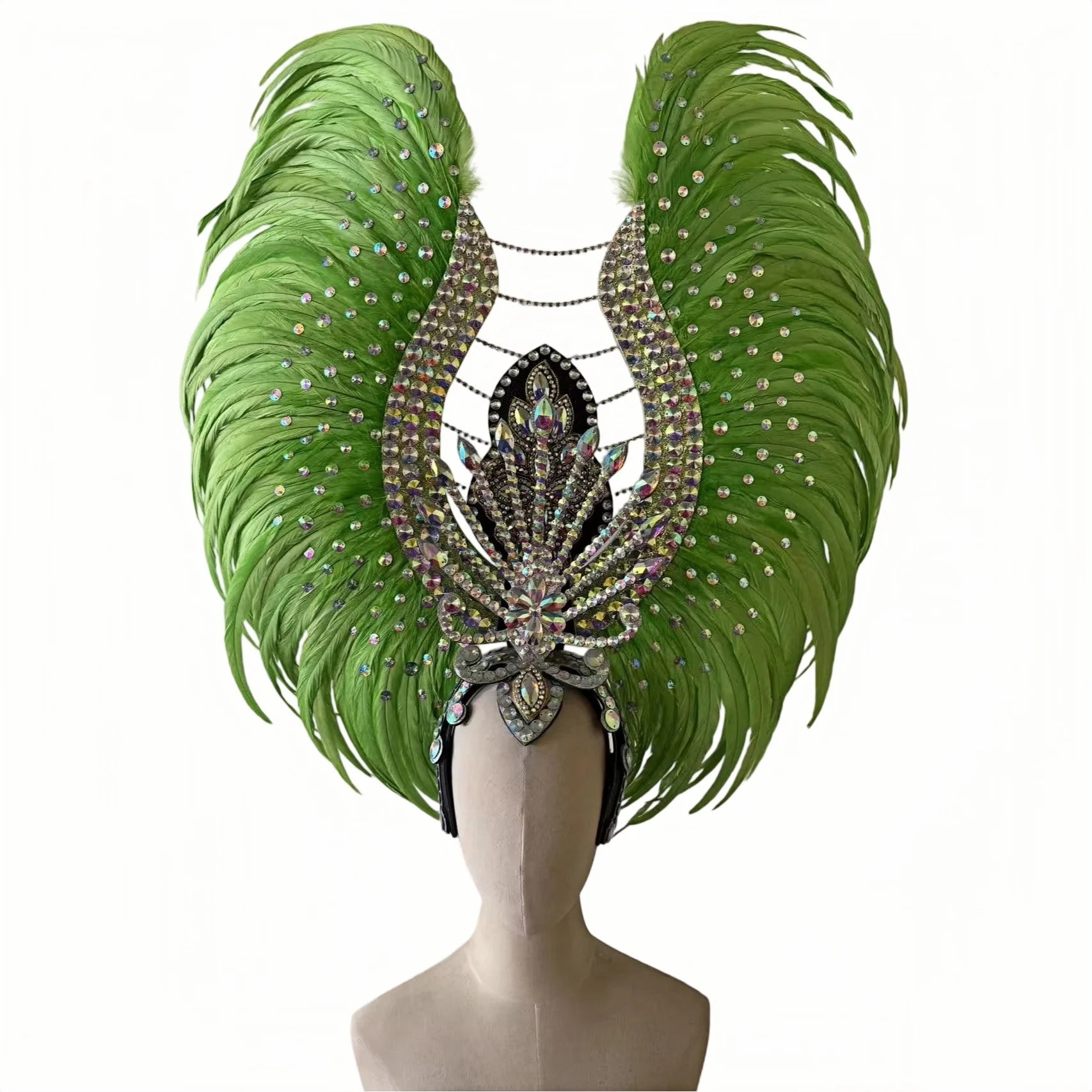 The Stardust Aurora Feather Headdress – Light Purple Cabaret & Carnival Crown