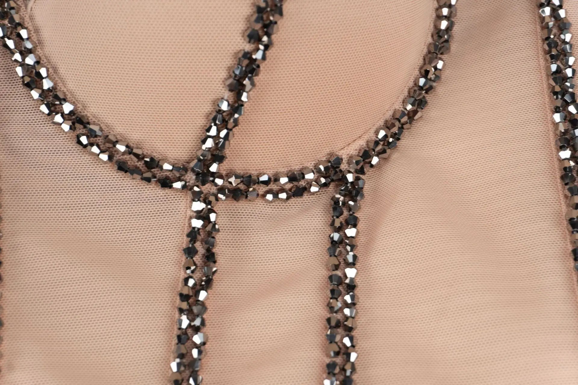 Pearl Beaded Bustier Corset Crop Top Push-Up Evening Party Camisole