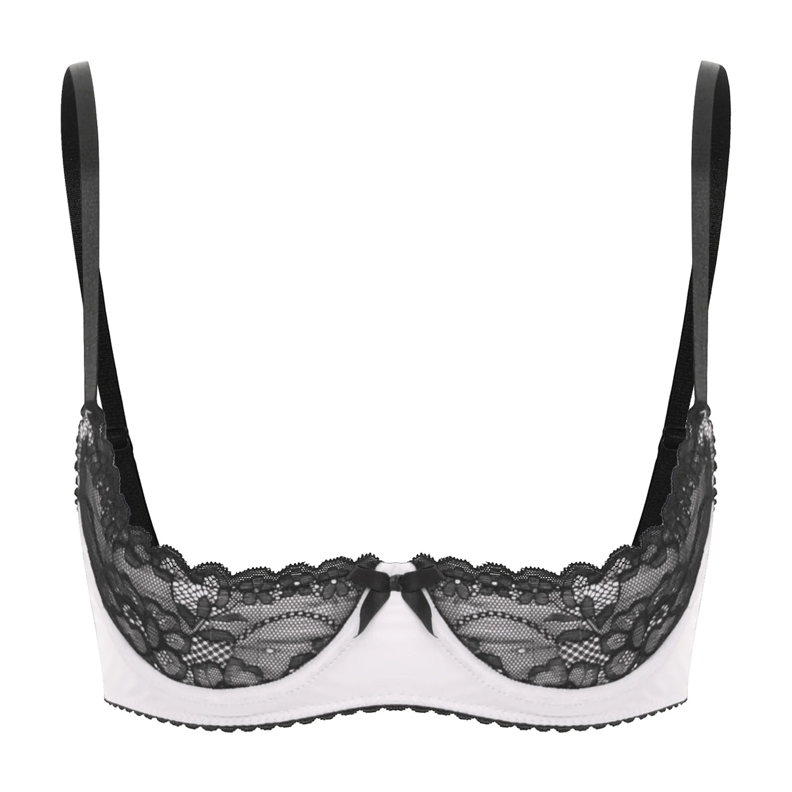 Lace Underwire Half-Cup Balconette Bra
