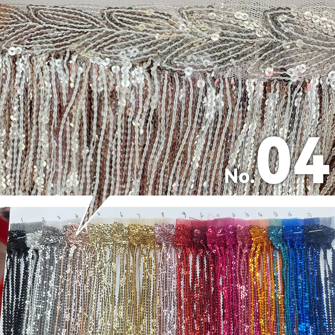 Premium Sequin Fringe Trim (20CM)