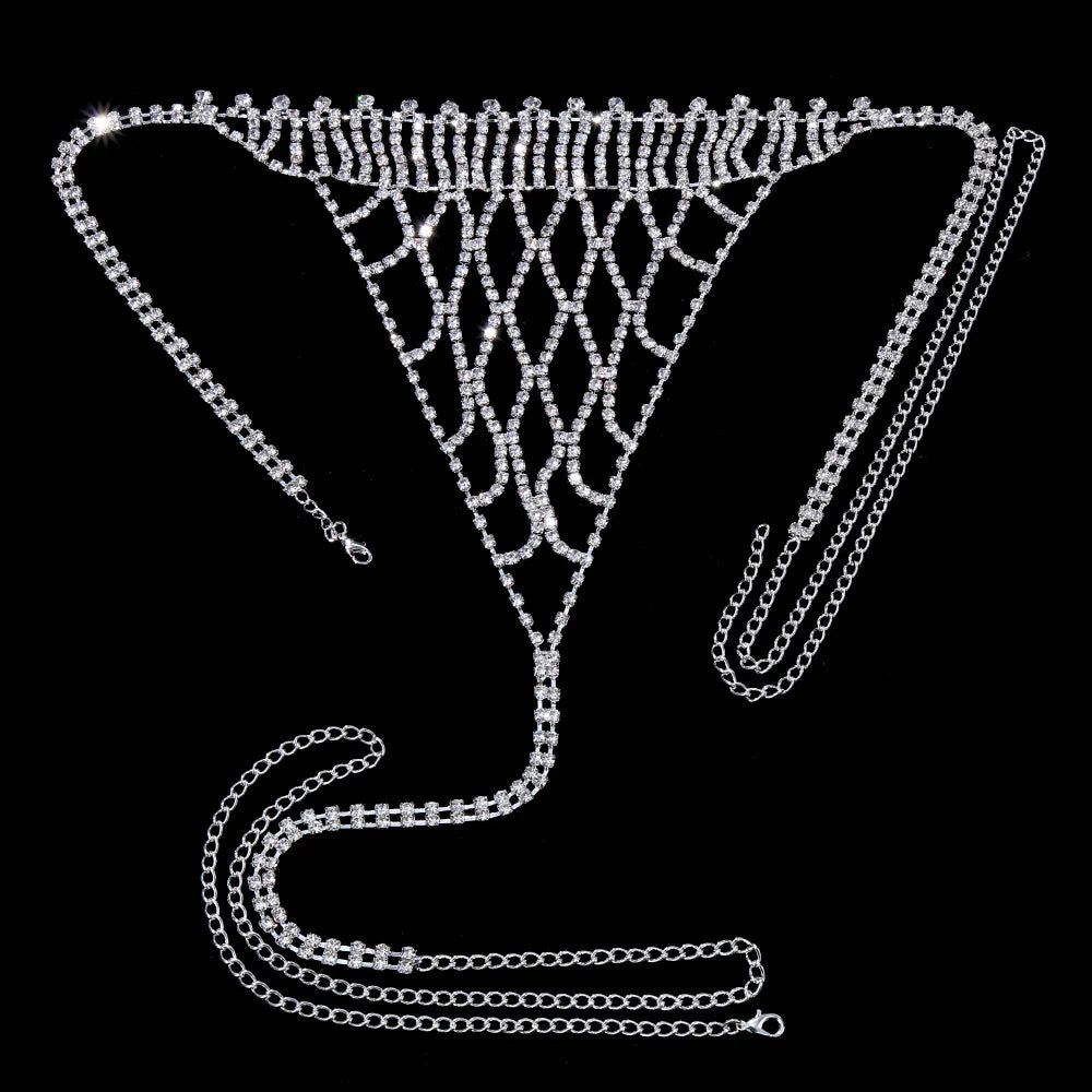 Rhinestone Bra & Brief Stage Jewelry