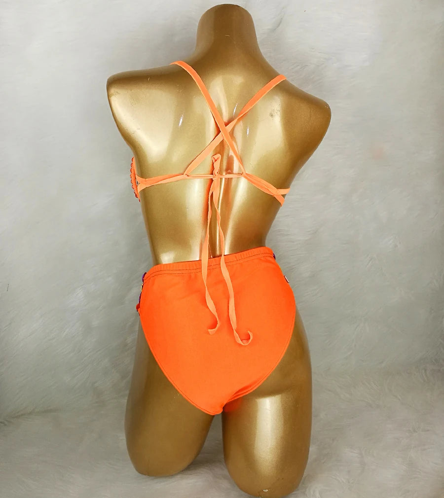 Sparkly Samba Carnival AB Crystal Wire Bra & High-Waisted Panties Costume Set