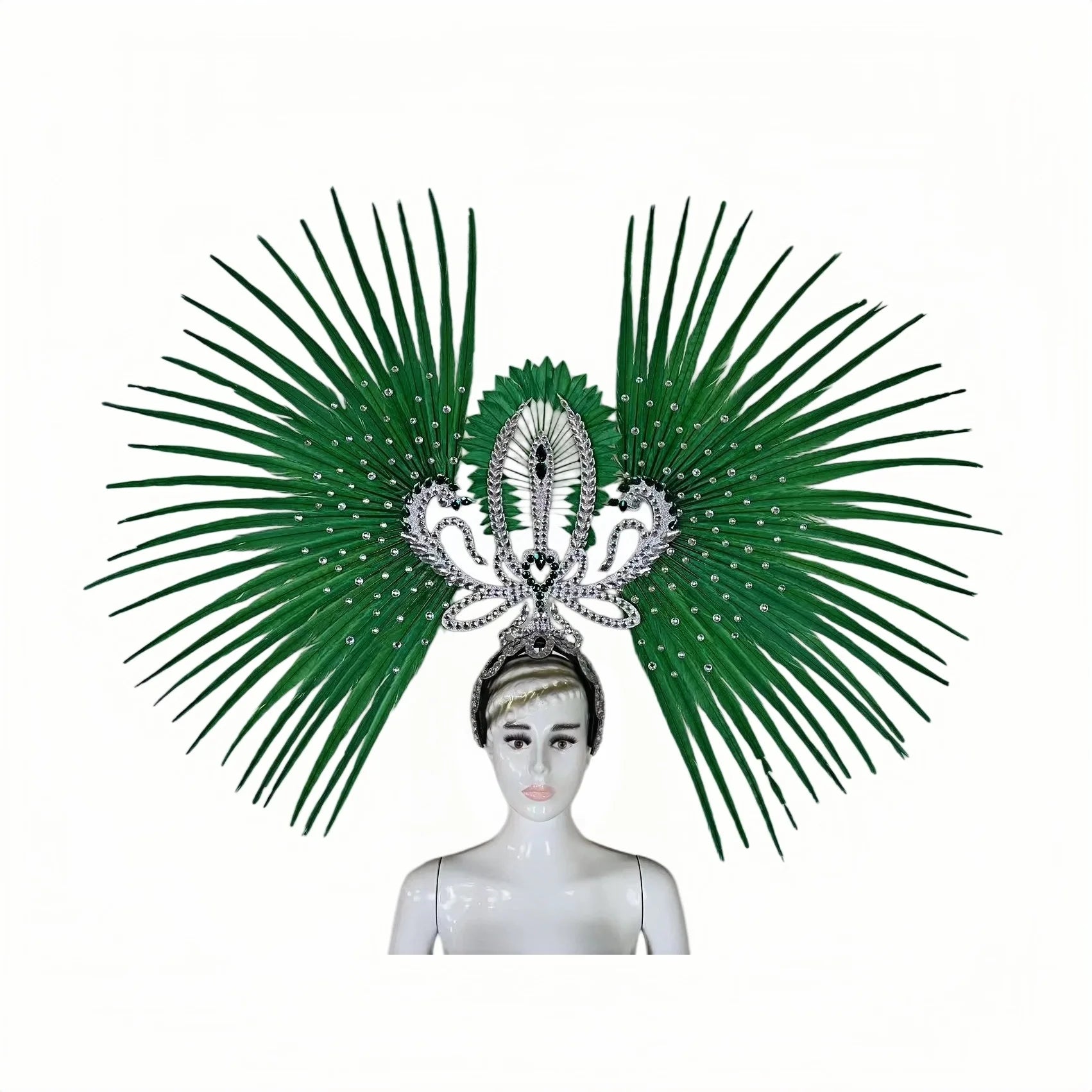 The Stardust Tropicana Samba Crown – Feather & Rhinestone Stage Headdress