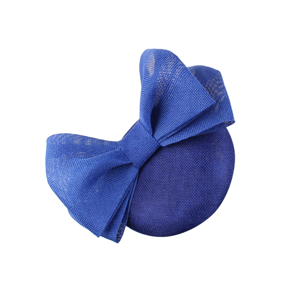 Elegant Sculpted Sinamay Bow Fascinator Headband Kentucky Derby Cocktail Hat