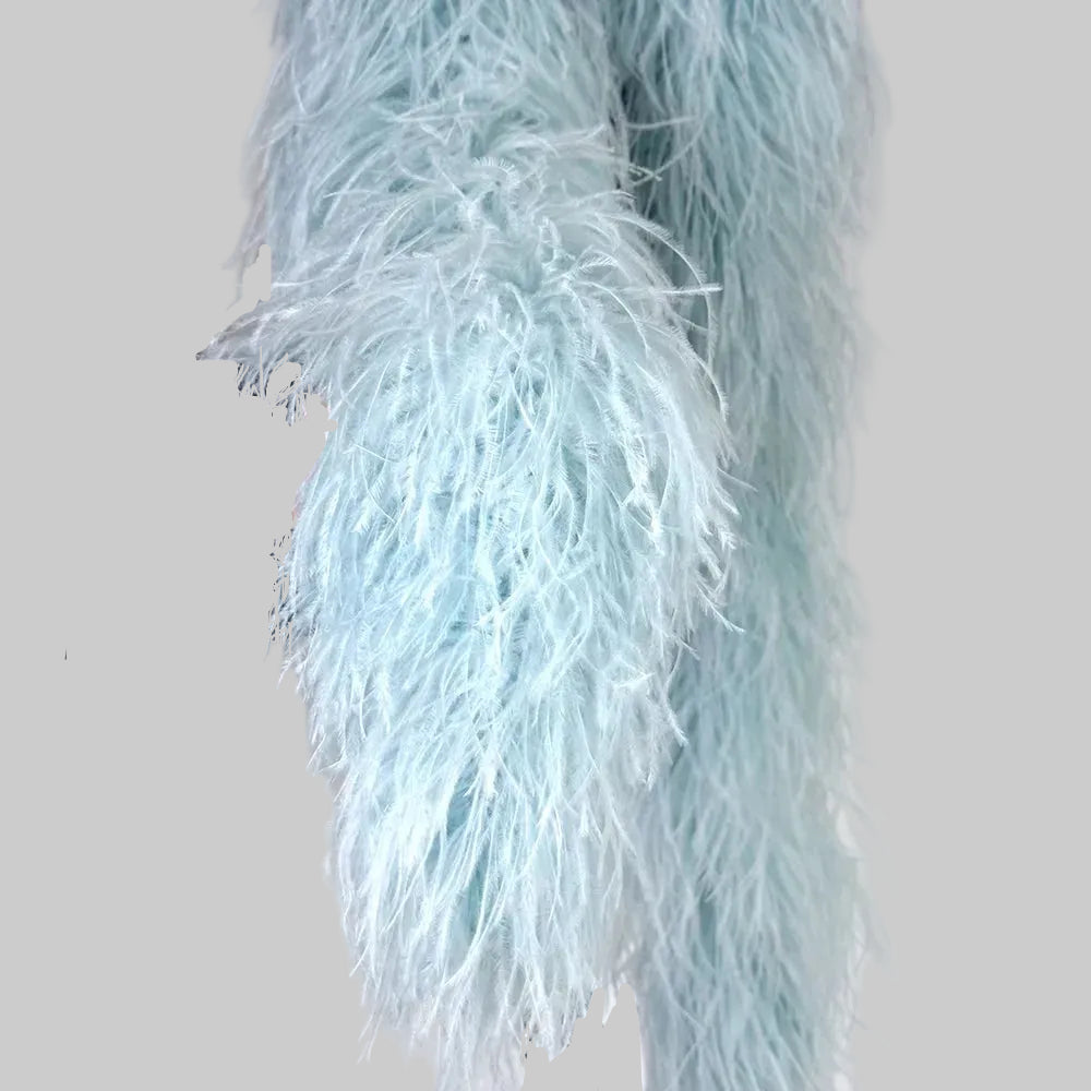 Premium Natural Ostrich Feather Multi-Ply Performance Boa