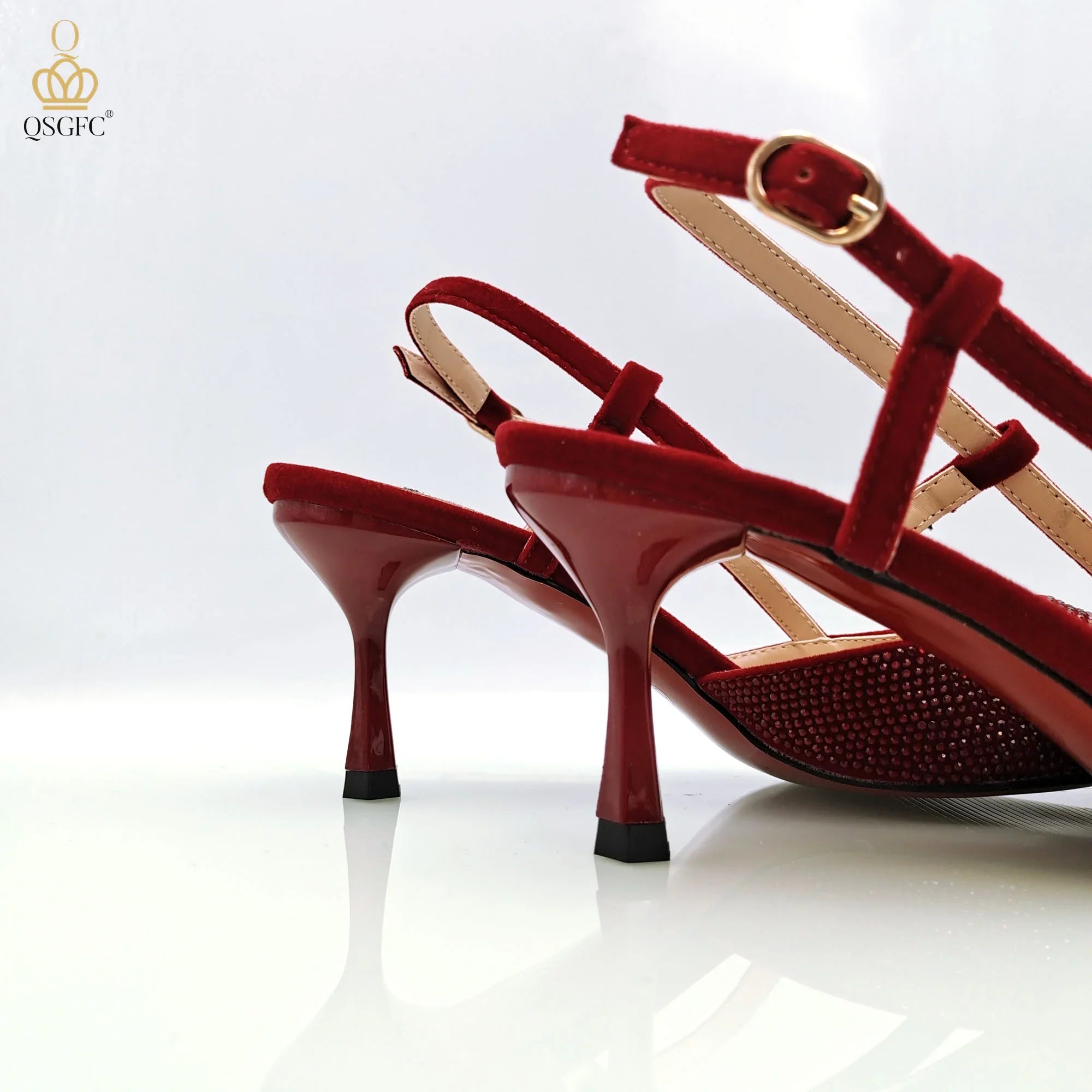 Shoulder Bag and Strap High Heels Set