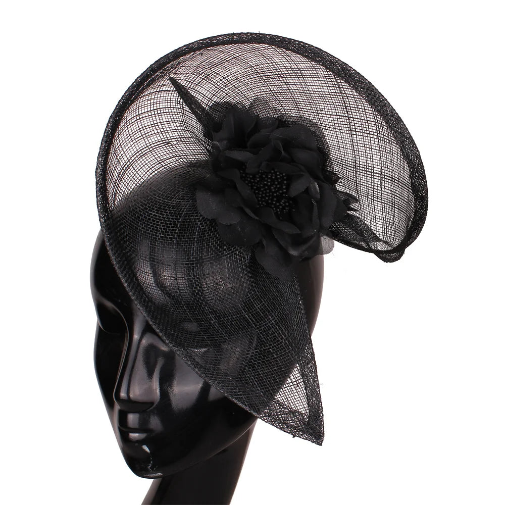 Feather Sinamay Clip Fascinator — 25 cm
