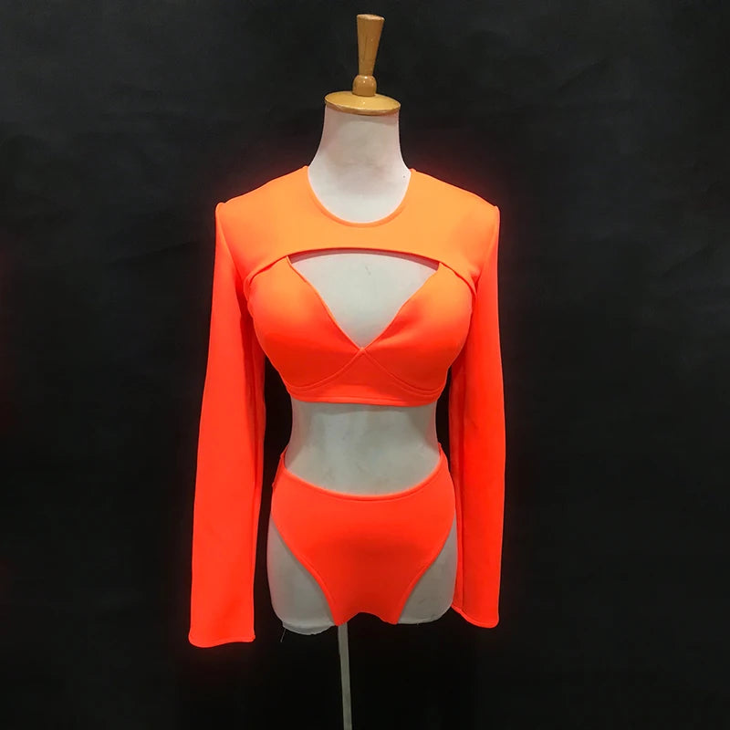 The Stardust Electra Performance Set – Long-Sleeve Pole & Gogo Bikini