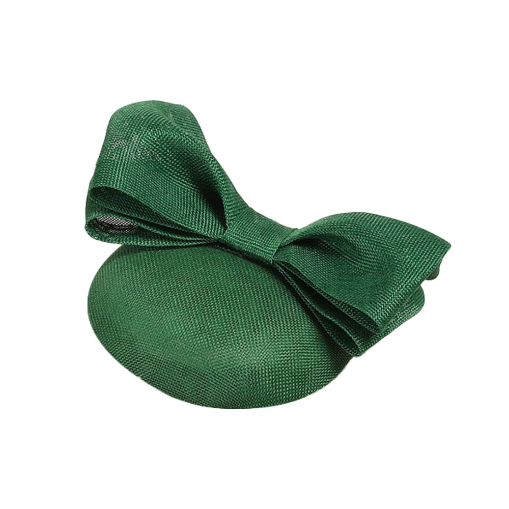 Elegant Sculpted Sinamay Bow Fascinator Headband Kentucky Derby Cocktail Hat