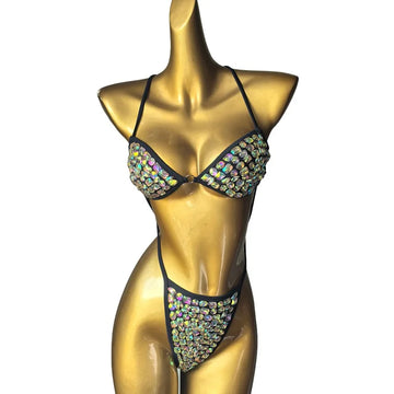 Black Beaded Costume Body Jewelry