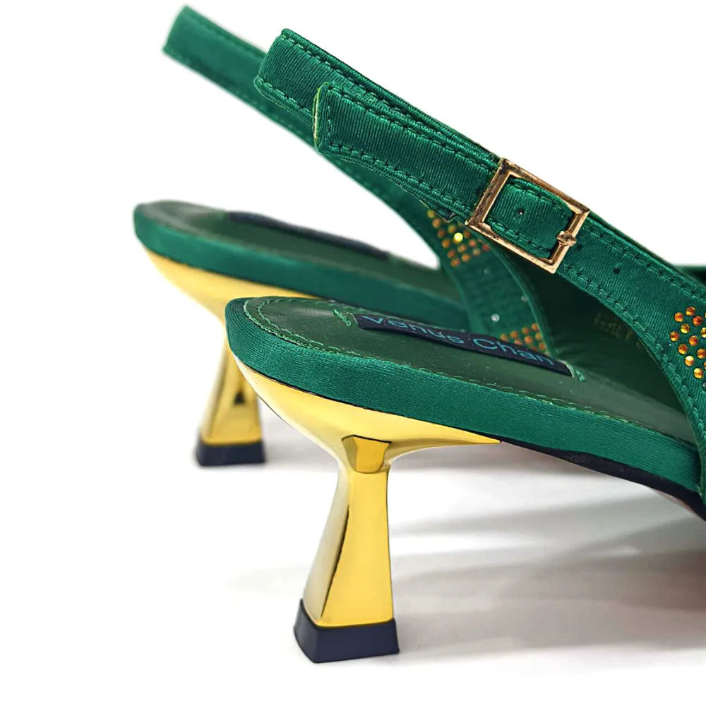 Italian Design Rhinestone Luxury Shoe & Bag Set