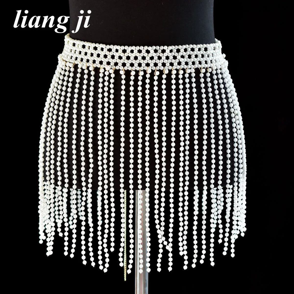 Simulated Pearl Bra & Skirt Chain Jewelry