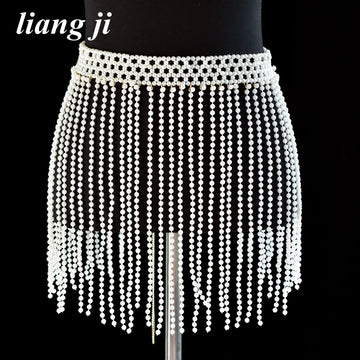 Simulated Pearl Bra & Skirt Chain Jewelry