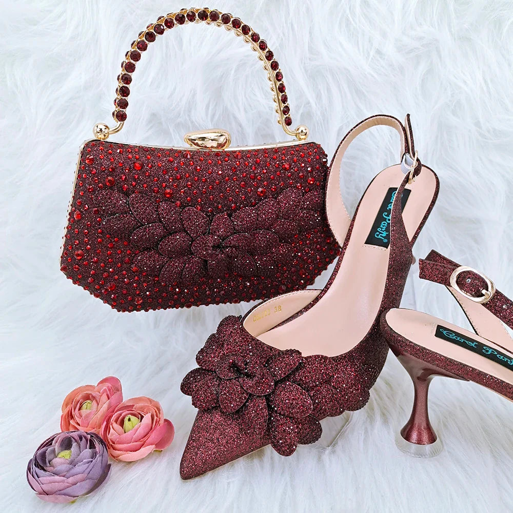 Italian Shoes And Bag Sets For Evening Party HFG1-6