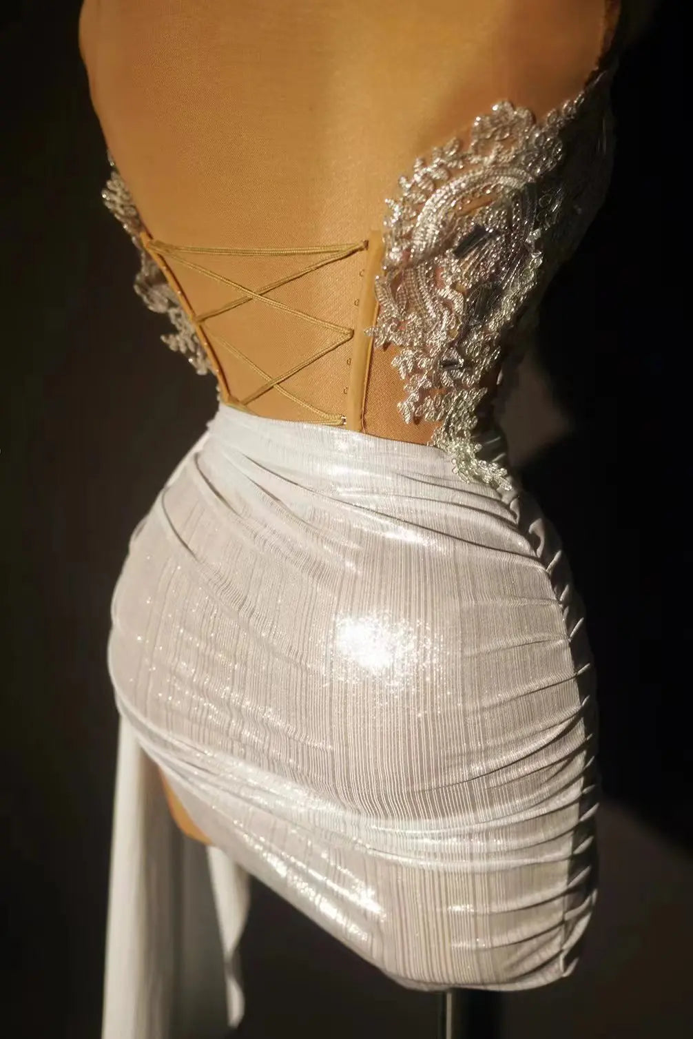 2 Piece Strapless Bodycon Mini Dress