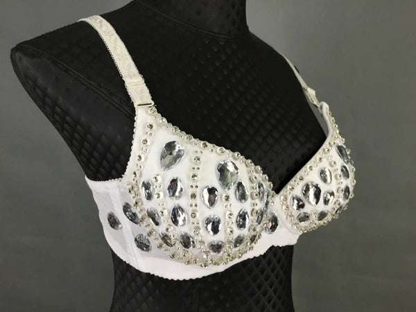The Stardust A-Lister – Sparkling Handmade Rhinestone DJ & Singer Performance Bra Top