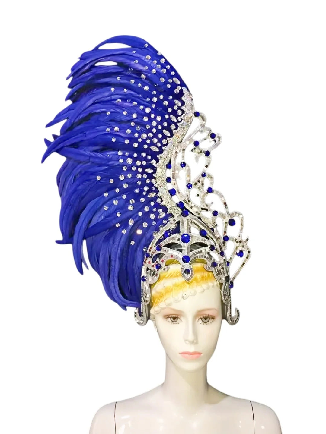The Stardust Sovereign – Majestic Feathered Samba Carnival Headdress