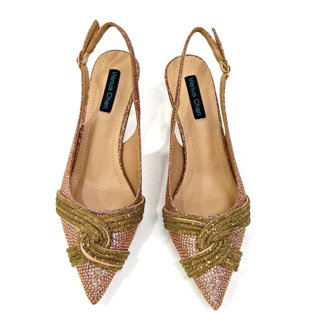 Rhinestone Shoes and Bag Set