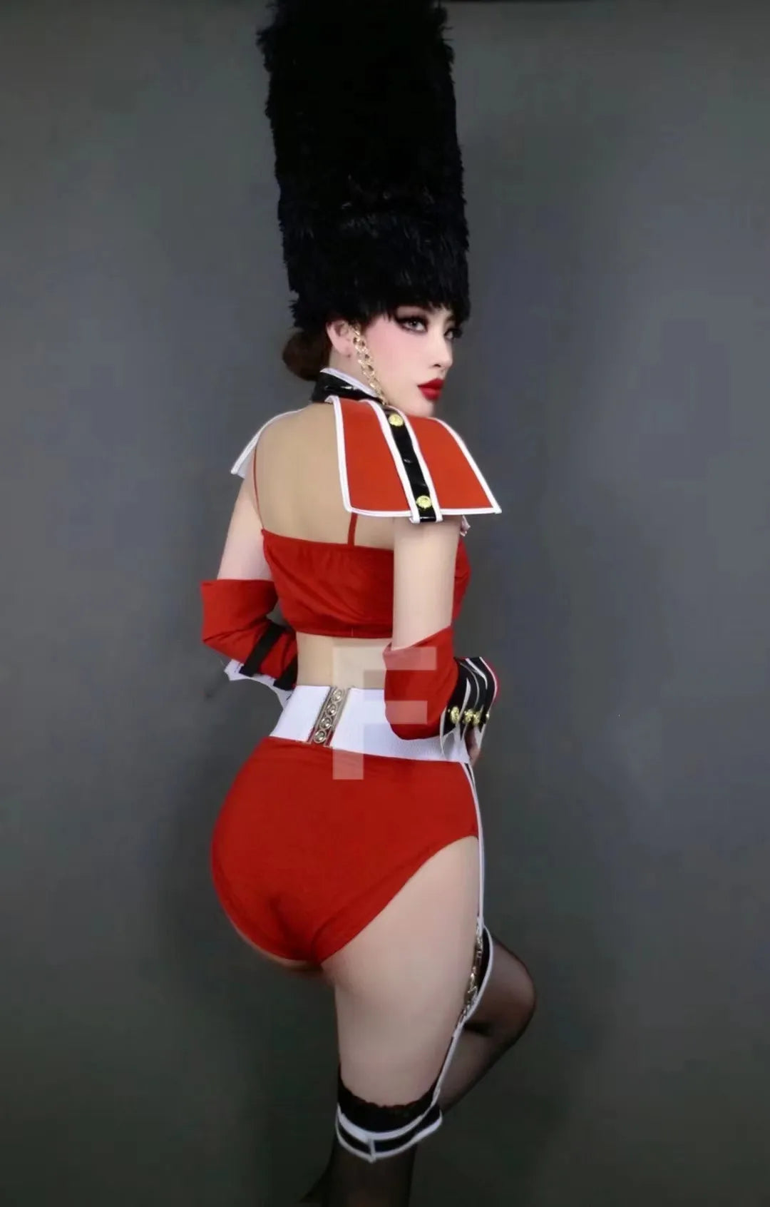 Bar Nightclub DJ DS Gogo Dance Costume Women Dancer Team Stage Party Rave Outfits Military Style Performance Drag Queen Costume