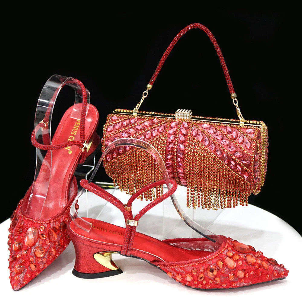 High Quality Ladies Shoes And Bags Set