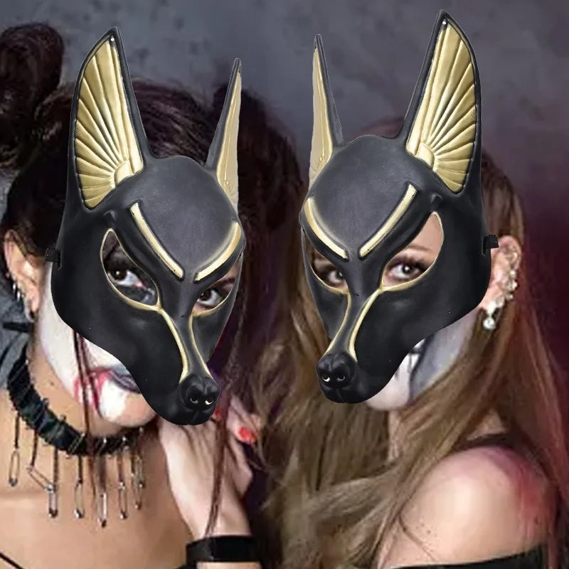 Ancient Anubis Jackal God Costume Mask for Halloween & Masquerade