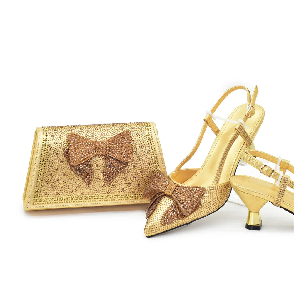 Italian Shoes And Bag Set