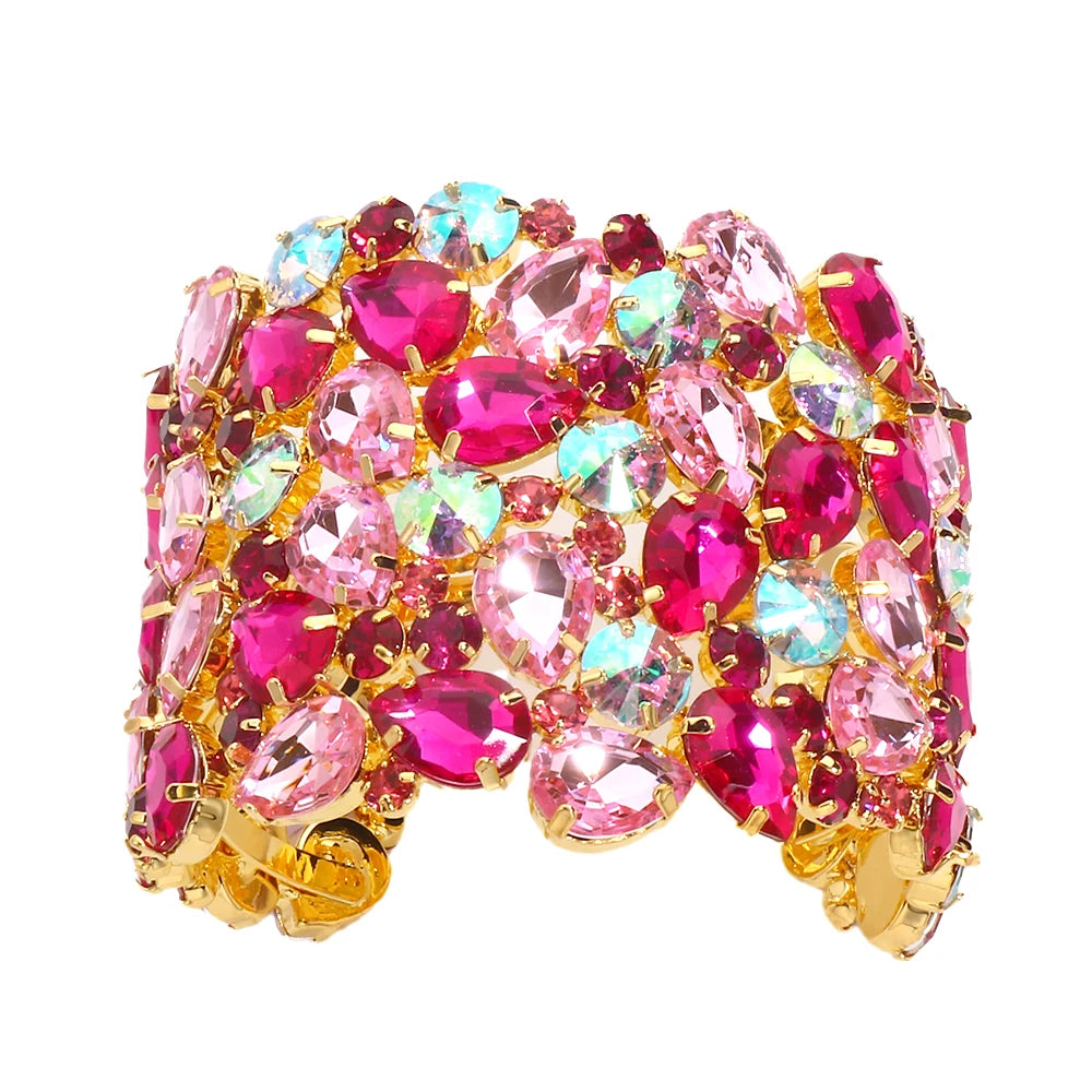 Geometric Crystal Statement Bangle