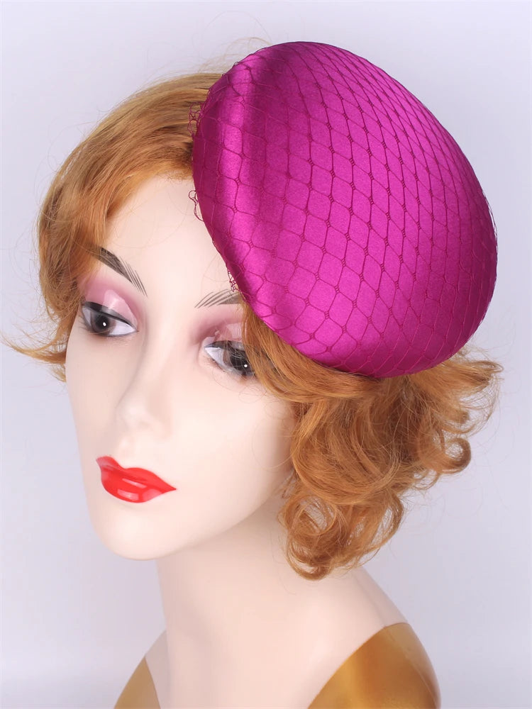 25cm Feather Cocktail Fascinator Headband Kentucky Derby Tea Party Pillbox Hat