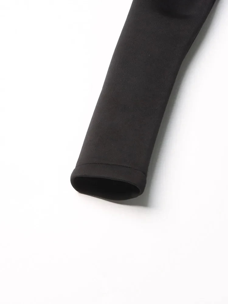 Patchwork Sequins Long Sleeve High Waist Spliced Pearls Mini Dresse