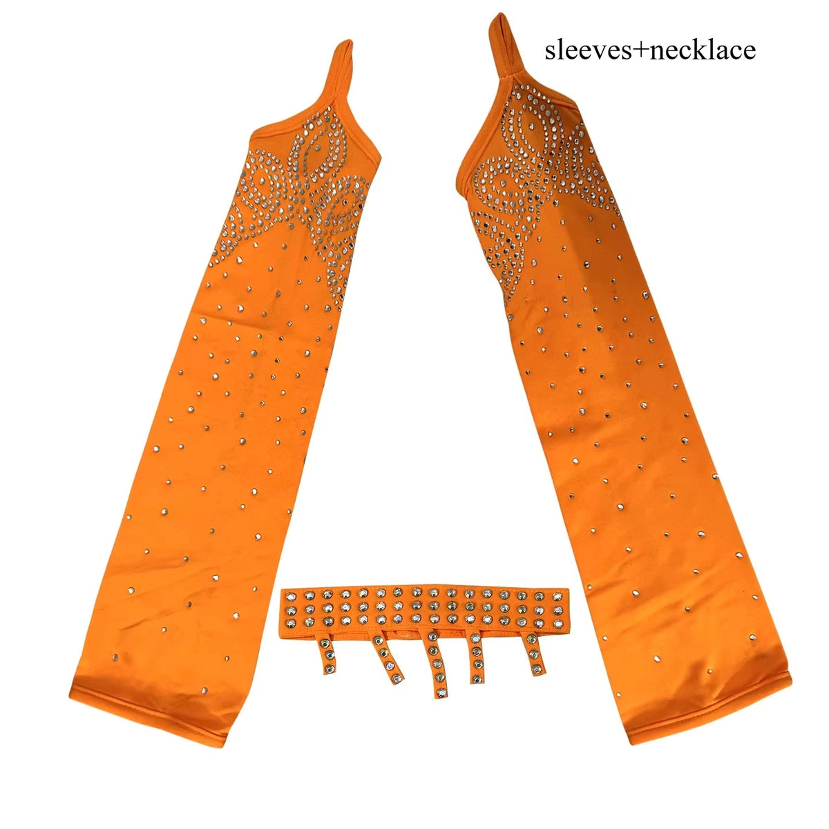Rhinestone Fringe Dance Sleeves & Accessory Options