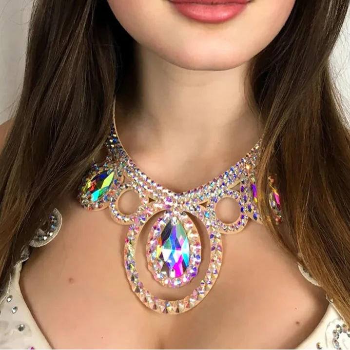 AB Rhinestone Pendant Necklace